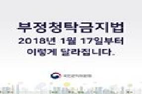 [카드뉴스] 청탁금지법 2018년 1월 17일부터 이렇게 달라집니다.  게시물의 썸네일 이미지